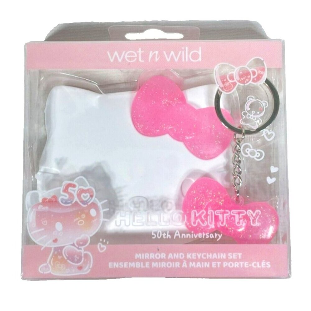 Wet N Wild X Hello Kitty Mirror & Keychain Set 50th Anniversary Edition